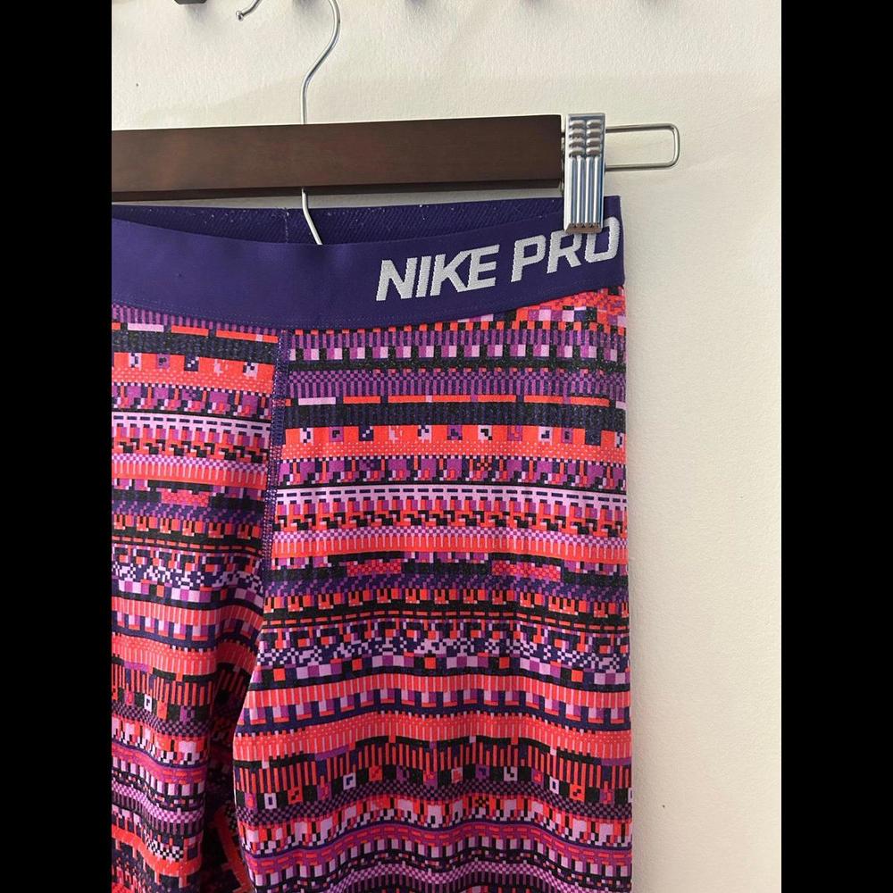 Nike Pro Dri-Fit Pink and Purple Patterned Leggings - Picture 4 of 5